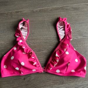 Pink Polka Dot Bikini Top and Matching Bottom